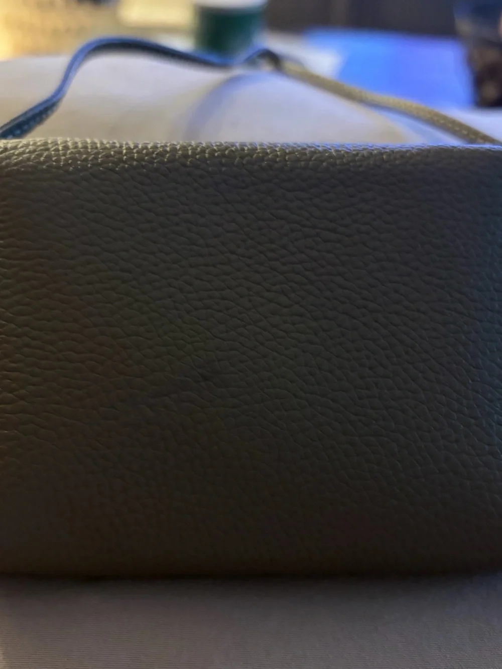 Tory Burch Taupe Pebbled Leather Envelope Crossbody